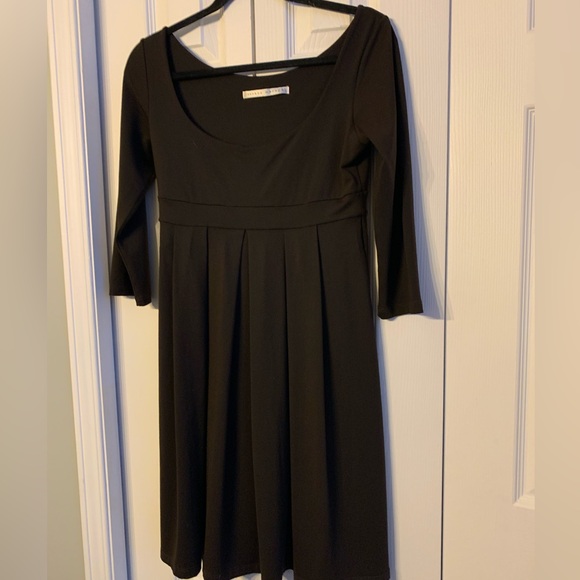 SZ L Susana Monaco Rich Brown Midi Dress - Picture 2 of 6
